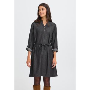 Fransa Jurk 'FRVILDA'  zwart gemêleerd