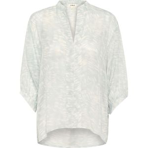 SOAKED IN LUXURY Blouse 'SLMarta Amily'  lichtblauw / wit