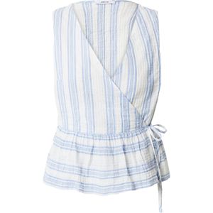 ABOUT YOU Top 'Felize'  lichtblauw / wit