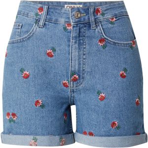 ONLY Jeans 'ONLHUSH'  blauw denim / donkergroen / rood