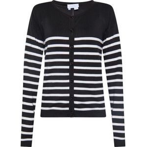 usha BLUE LABEL Gebreid vest  zwart / wit