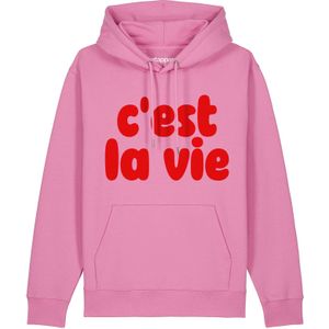 Watapparel Sweatshirt 'Cest La Vie'  rosa / rood