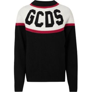 GCDS Trui  rood / zwart / wolwit