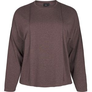 Zizzi Shirt 'MKarla'  bruin gemêleerd