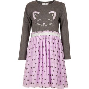 happy girls - Jurk - Antraciet - Knielengte - Lange Mouw