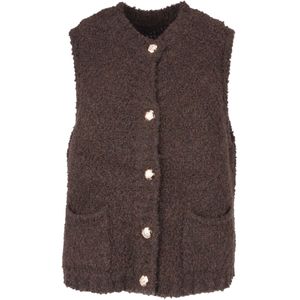 Seasons of April Gebreide bodywarmer 'Wendy'  mokka
