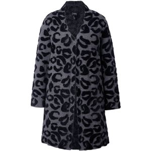 Ulla Popken Gebreid vest  grijs / zwart