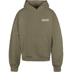 MJ Gonzales Sweatshirt 'Discipline Dynasty'  lichtgrijs / donkergrijs / olijfgroen / wit