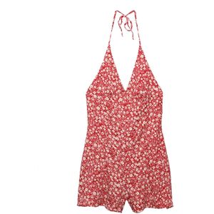 Pull&Bear Jumpsuit  cranberry / wit