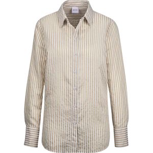 MADELEINE Blouse  cappuccino / parelwit