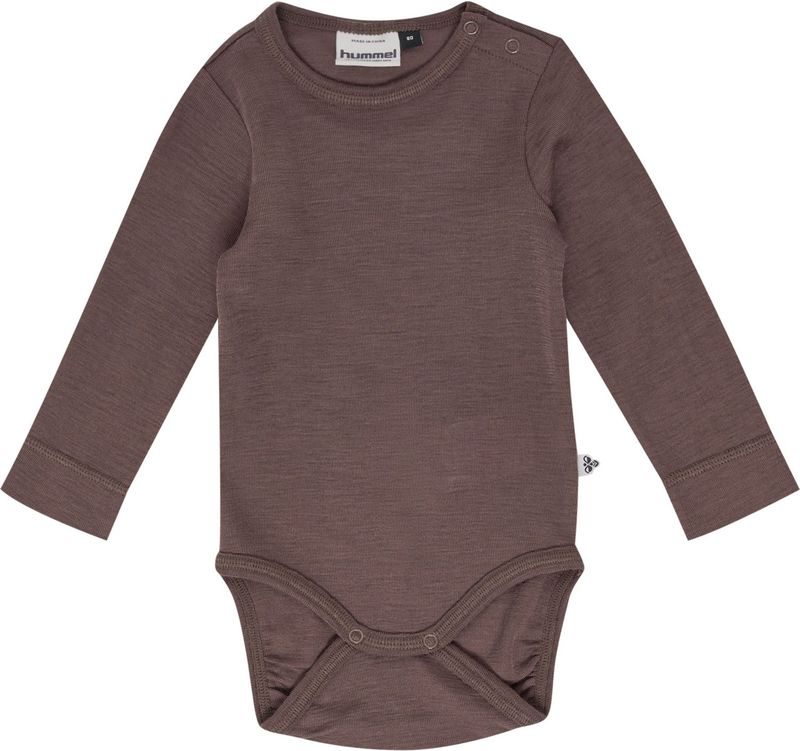 Hummel Mini - Geribbelde Baby Body - Wol - Lange Mouwen