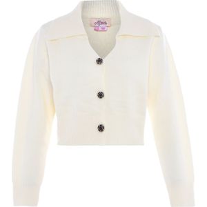 aleva Gebreid vest  wolwit