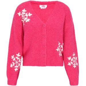 MYMO Gebreid vest  pink / wit