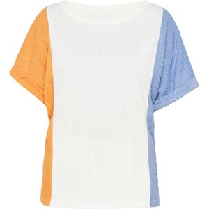 SANIKA Trui 'Fashion Look'  lichtblauw / oranje / wit