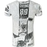 Rusty Neal - Gewassen Biker T-shirt - Heren - Normale Pasvorm - 100% Katoen