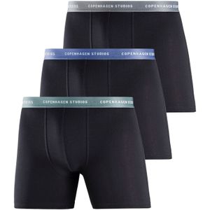Boxershorts - Zwart/Blauw/Grijs/Salie - Nauwsluitend - Logo-opschrift