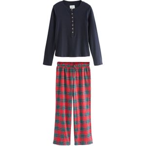 Next Pyjama  navy / jade groen / rood / natuurwit