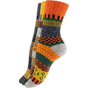 Vincent Creation Sokken  geel / grijs / groen / oranje