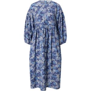 EDITED Jurk 'Trixi'  blauw / marine / lichtblauw / lichtgeel / wit