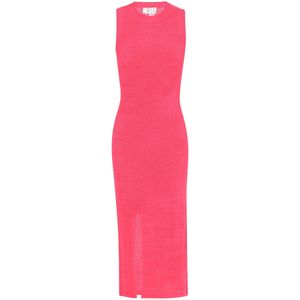 IZIA Gebreide jurk 'Boho'  framboos