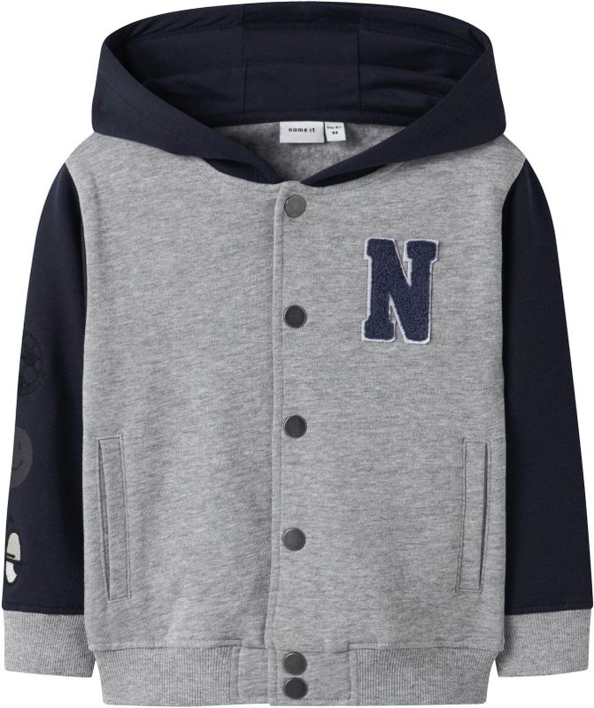 Vest - Regular Fit - Lange Mouwen - Ronde Hals - Knoopsluiting - Voorzakken - Geborstelde Sweatstof