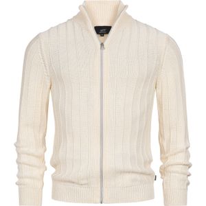 JEFF Gebreid vest ' Truman '  wolwit