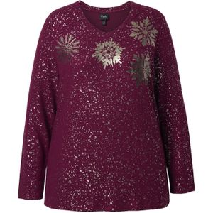 Ulla Popken Sweatshirt  wijnrood / donkerrood