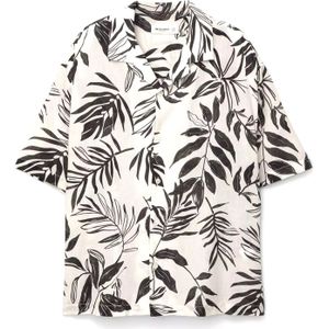 Pull&Bear Overhemd  zwart / wit