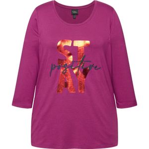 Ulla Popken Shirt  bessen / oranje / zwart