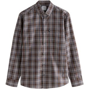 Next Overhemd  chocoladebruin / wit