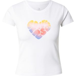 CONVERSE Shirt 'HEART'  blauw / geel / rood / wit