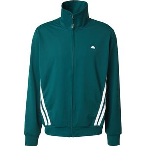 ELLESSE - Sweatvest - Smaragd/Wit - Met Ritssluiting - Opstaande Kraag