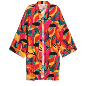IZIA Kimono  geel / groen / rood / zwart