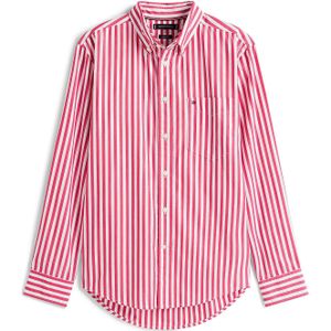 TOMMY HILFIGER Overhemd 'Flex'  navy / donkerroze / vuurrood / wit
