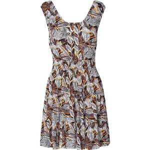 KOROSHI Zomerjurk  oranje / zwart / wit