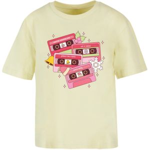 F4NT4STIC Shirt 'Christmas Retro Song Tapes'  lichtgeel / lichtgroen / bessen / rosa / wit