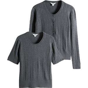 The Set Trui  basaltgrijs