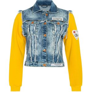 CIPO & BAXX Tussenjas  blauw denim / geel
