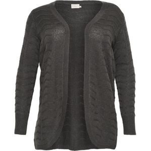 KAFFE CURVE Gebreid vest 'Emana'  zwart