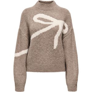 JDY Trui 'JDYKilian'  lichtbeige / brokaat