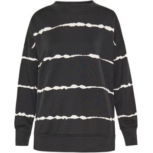 SANIKA Sweatshirt  zwart / wit
