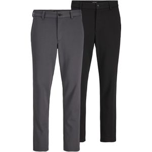 JACK & JONES Chino  antraciet / zwart