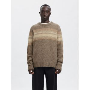 SELECTED Trui  bruin / cappuccino / bruin gemêleerd
