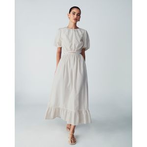 St MRLO Jurk 'Mie'  beige / wit