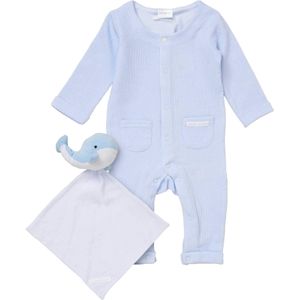 Rock a Bye Baby Boutique Rompertje/body 'Wal'  lichtblauw