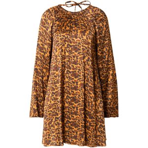 FRNCH PARIS Jurk 'Paz'  bruin / chocoladebruin / pueblo