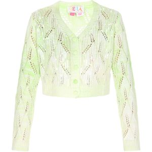 IZIA Gebreid vest  pastelgroen / lichtgroen / zilver / wit