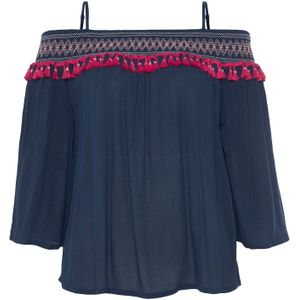 LASCANA Blouse  crème / navy / rosa / magenta