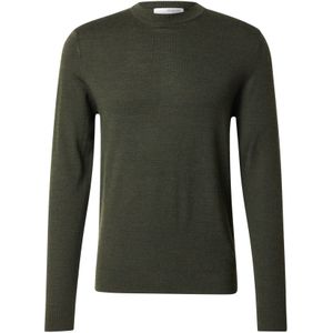 SELECTED Trui 'SLHTOWN'  donkergroen