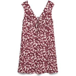 Vmsommer - Korte Jurk - Bloemenprints - Mouwloos - V-Hals